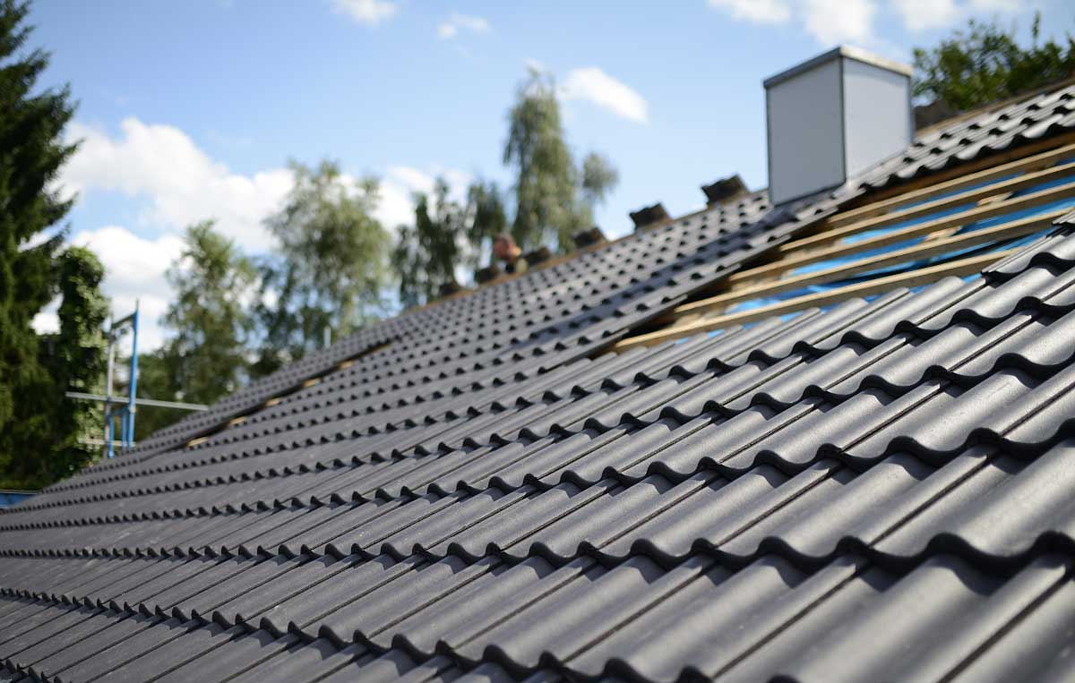 Cousins Roofing show nearly completed tiled roof