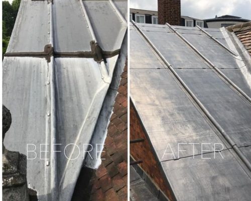 Leadwork - before and after