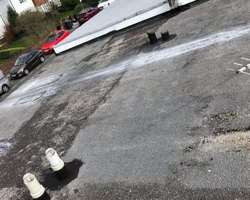 Ripped Roofing Felt