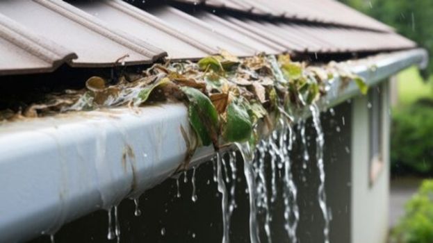 Blocked gutter